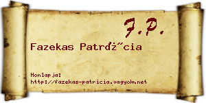 Fazekas Patrícia névjegykártya