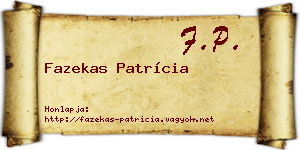 Fazekas Patrícia névjegykártya